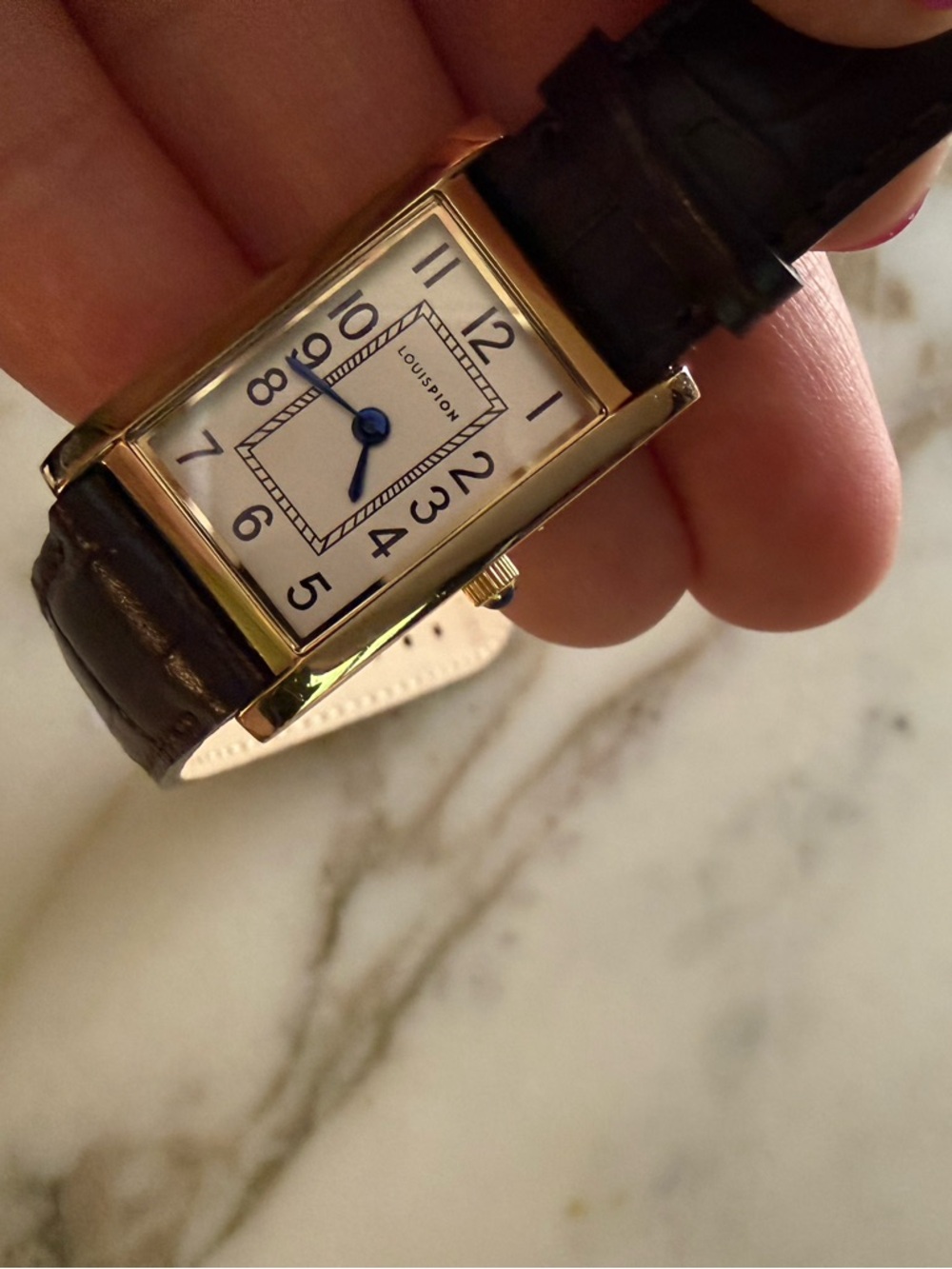 Louis Pion Vintage Leather Watch - Picture 4 of 10
